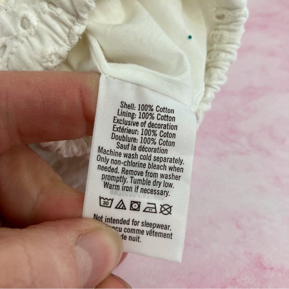 NWT Janie and Jack Ruffle Eyelet One Piece Baby Romper white size 3-6 months - Picture 9 of 12